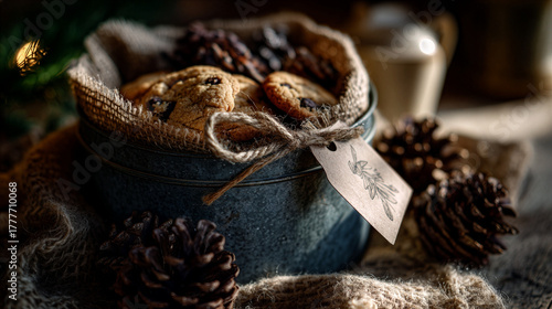 E‑Commerce Product Mockup - Rustic Cookie Tin Closeup - Build Trust