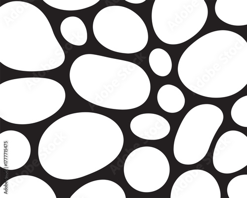 Organic Pebble Stone Pattern Background Vector Design