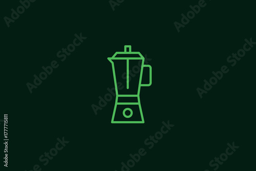 coffee maker illustration in flat style design. Vector illustration.	