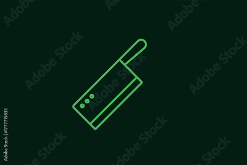 knife illustration in flat style design. Vector illustration.	
