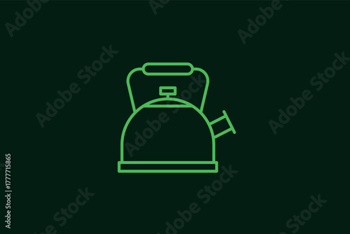 gas kettle illustration in flat style design. Vector illustration.	
