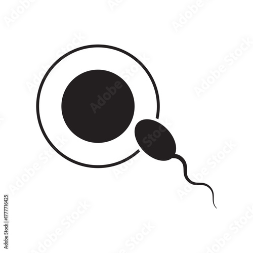 Spermatozoon sperm icon isolated on white background