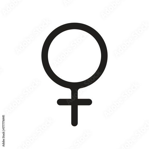 Male and Female gender symbols vector illustration. Mars and Venus icons representing man and woman. Sex, relationship, and equality concept. Black silhouette design element.