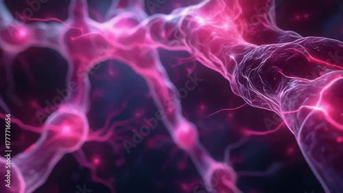 脳科学を象徴する神経細胞ニューロンの立体的で有機的な描写