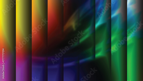 Brilliant Abstract Display of Divided Color Bands Representing Light, Energy, and Modern Digital Expression