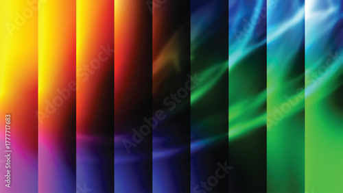 Dynamic Fusion of Colors from Fiery Reds to Ocean Blues, Symbolizing Balance Between Energy and Calm