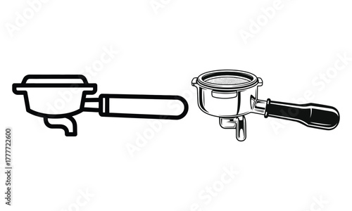 Home barista icons set