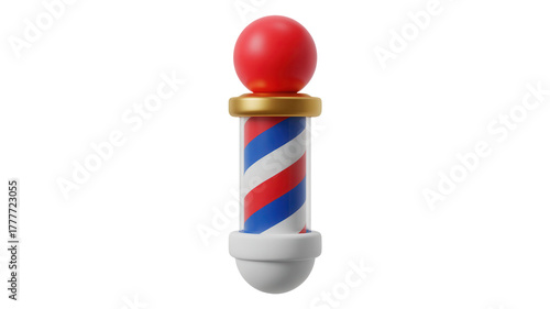 Classic barbershop pole symbol of style and grooming, representing tradition and quality for all your needs