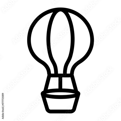 hot air ballon Line Icon