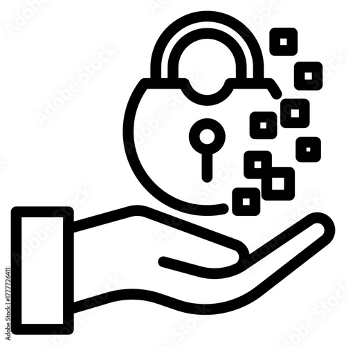 Secure icon in vector illustration