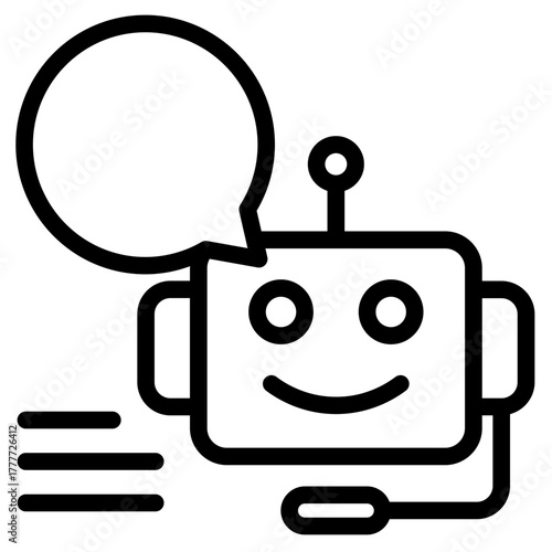 AI prediction icon in vector illustration