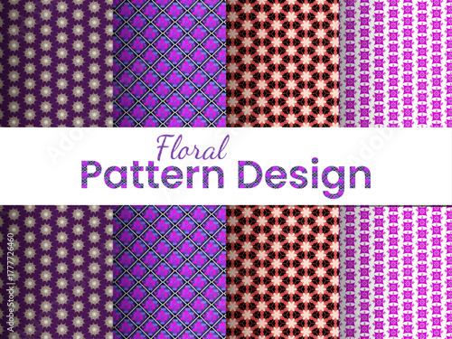 Floral pattern design, Vector file can be scaled to any size without loss of resolution and you will be able to change any color or detail of this image easily.