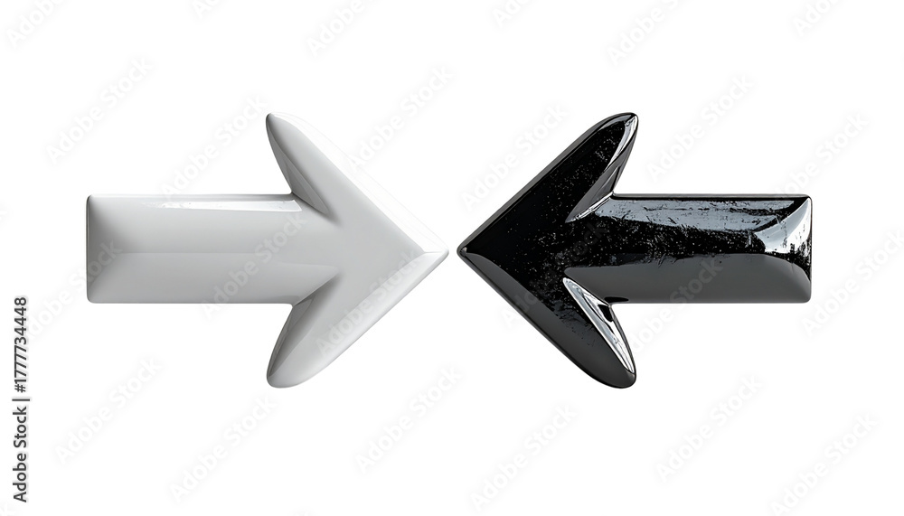 Obraz premium Green 3D right arrow isolated on transparent background