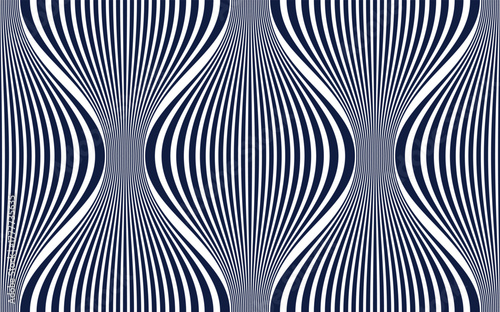 Vertical wavy lined shapes seamless pattern, vector stripy curves classic repeat ornament, wave lines tiling wallpaper.