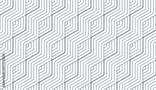 Cubes abstract background, seamless pattern with 3D blocks, geometric linear polygon wallpaper, isometric surreal cubic construction tiling pattern.