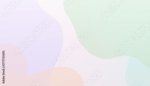 
Minimalist abstract background with organic shapes in soft pastel colors representing gentle and calm design
