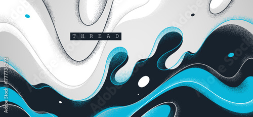 Lava in dynamic motion vector abstract background, curvy lines and textures wallpaper art, emotional and expressive graphics of fluid.