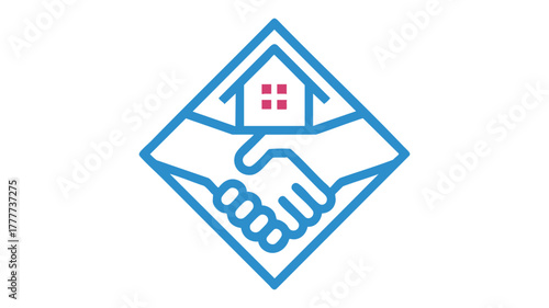 Home deal handshake symbol icon