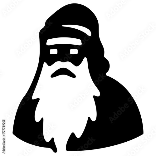 Upset Santa Claus Solid Icon
