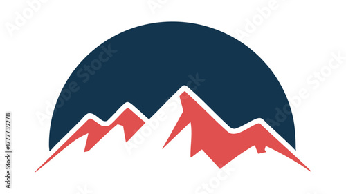Mountain peak symbol minimalist