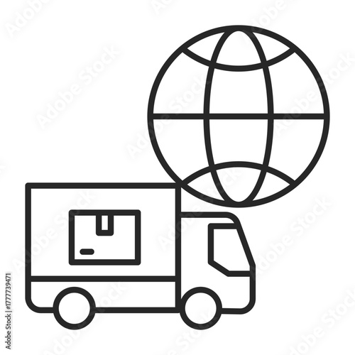 Icon Design Mode Logistics Of Food Resource Quality Distribution