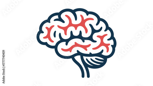 Human brain icon vector design