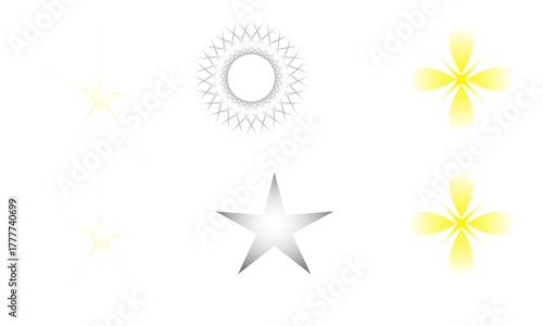 Sparkling Stars Flowers Abstract Overlay Background Graphic Resources Twinkling Decorative Elements Shine Effect Artistic Decoration