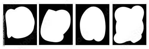 Black and White Abstract Organic Shapes in a Minimalist Sequence