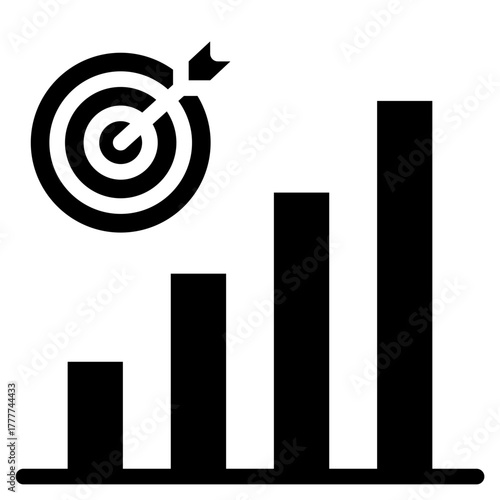 Goals icon glyph style vector illustration