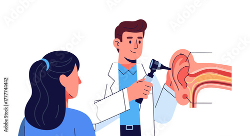 Medical Professional Examining An Ear With An Otoscope For Optimal Ear Health