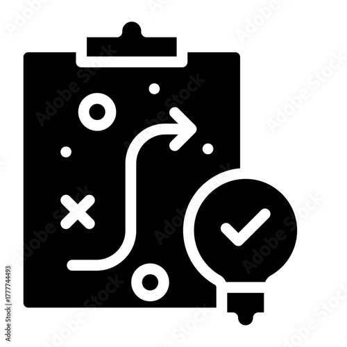 Strategy  icon glyph style vector illustration