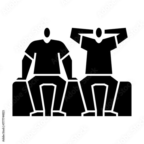 relax glyph icon. rest illustration.