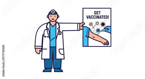 Medical Professional Promoting Vaccination Through a Clear, Concise, And Helpful Visualization