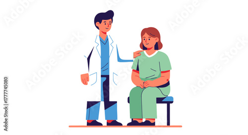 Medical Professional Providing Support To A Patient During A Healthcare Consultation