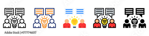 Smart Communication Icon Different Style Outline Collection Set 