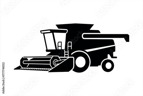Combine harvester agricultural machine icon