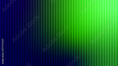 futuristic glass ripple blur with vertical reeded lines and glowing green  gradient effect for abstract backdrop.