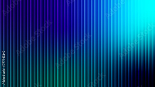 glass ripple texture with blue gradient background and vertical reeded distortion for futuristic abstract design 