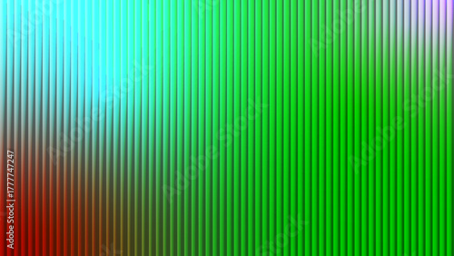 futuristic glass ripple blur with vertical reeded lines and glowing green  gradient effect for abstract backdrop.