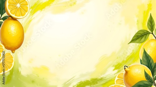 Modern abstract Bitter Lemon backdrop featuring layered geometric shapes, subtle highlights, and soft texture ideal for contemporary branding, digital artwork, or packaging visuals