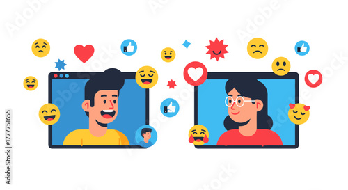 Online Friendship: Connecting Through Emoticons and Interactive Video Chat Interaction