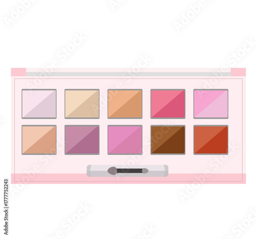 アイシャドウパレット。アイメイクのコスメ。化粧品。ベクターイラスト