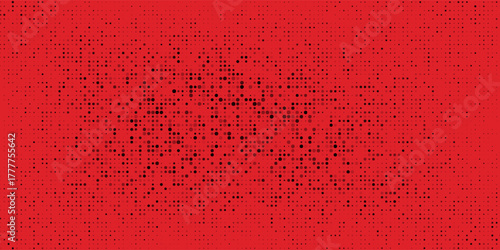 Dot red pattern screen led light gradient texture background.
