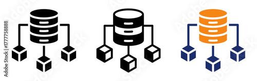 Big Data Icon Collection Glyph & Mixed Style 