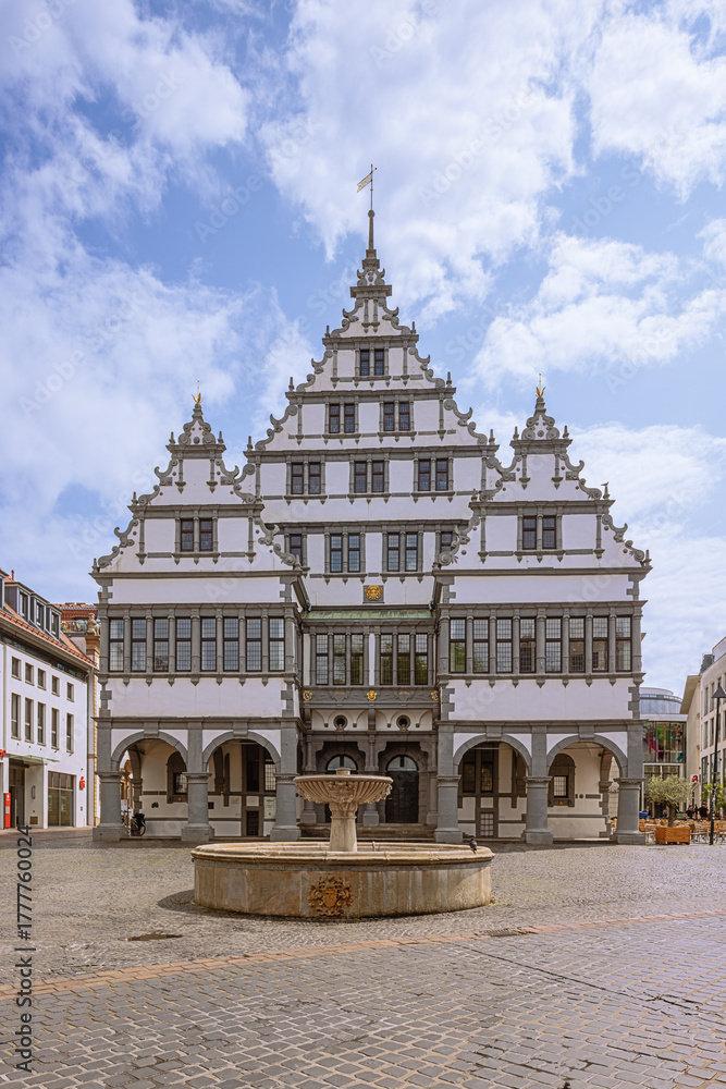 Fototapeta premium View of the City Council Paderborn, a building in German renaissance style