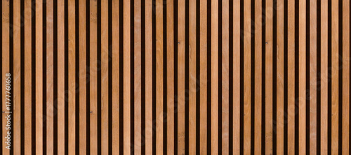 Wood background banner panorama long - Brown wooden acoustic panels wall text...