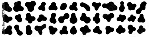 Abstract Liquid Blob Silhouette Vector Set