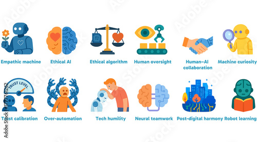 Human–AI Ethics & Collaboration Icons