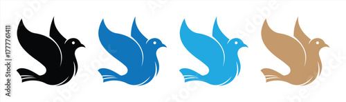 Flying Dove Icon Set