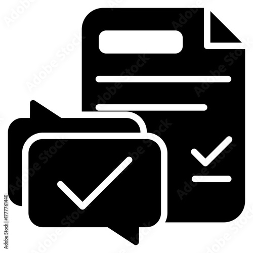 Agreement Glyph Black Icon
